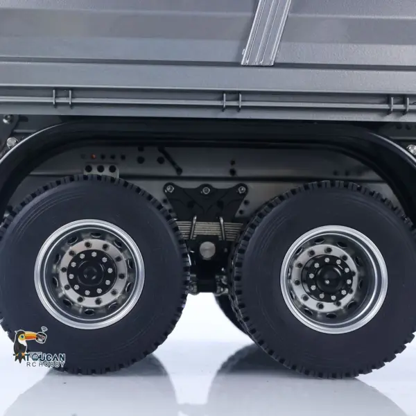 26.4 Inches Metal Chasiss 1/14 RC Hydraulic Dump Truck 2Speed Remote Control Tipper 3363 Axle Locks Flowing Water Light Optional Battery&Charger