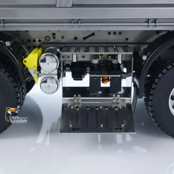 26.4 Inches Metal Chasiss 1/14 RC Hydraulic Dump Truck 2Speed Remote Control Tipper 3363 Axle Locks Flowing Water Light Optional Battery&Charger