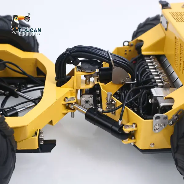 Super Frog Metal 1/14 Remote Control Hydraulic Truck Mounted Forklift BM214 5 Way Valves Light System Sound Frsky X14 Radio