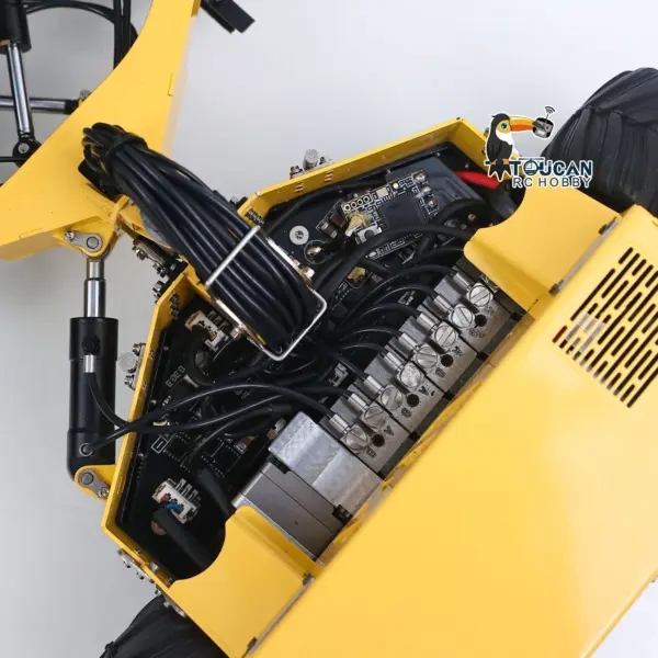 Super Frog Metal 1/14 Remote Control Hydraulic Truck Mounted Forklift BM214 5 Way Valves Light System Sound Frsky X14 Radio