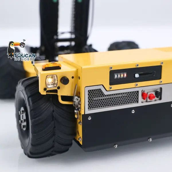 Super Frog Metal 1/14 Remote Control Hydraulic Truck Mounted Forklift BM214 5 Way Valves Light System Sound Frsky X14 Radio
