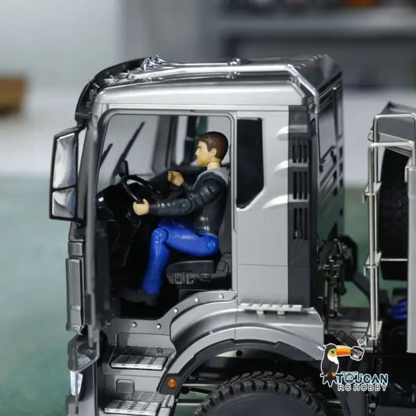1:14 Scale Hydraulic 8x8 RC Tipper Truck Radio Control Dump Truck Metal Cabin Shell Differential Lock 2speed Sound Light Assembled Painted