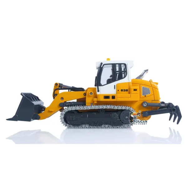 1:50 RC Electric Lifting Tracked Loader LR636 2.4G Construction Vehicle Metal Bucket Tracks Ripper RTR Model Light Sound Battery