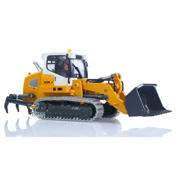 1:50 RC Electric Lifting Tracked Loader LR636 2.4G Construction Vehicle Metal Bucket Tracks Ripper RTR Model Light Sound Battery