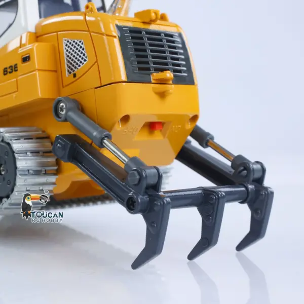 1:50 RC Electric Lifting Tracked Loader LR636 2.4G Construction Vehicle Metal Bucket Tracks Ripper RTR Model Light Sound Battery