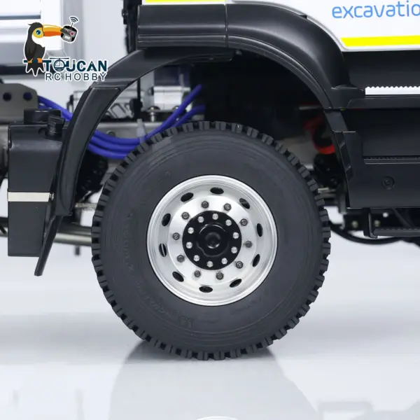 4*4 Metal 1/14 RC Hydraulic Dumper Truck Snow Blade Remote Control Tipper Cars Sound Light LED Assembled and Painted ESC Servo