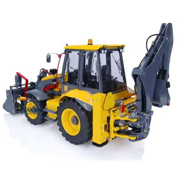 LESU BL71 Metal Hydraulic RC Backhoe Loader AOUE Excavator Light Sound 1/14 Scale Ready To Run Vehicle