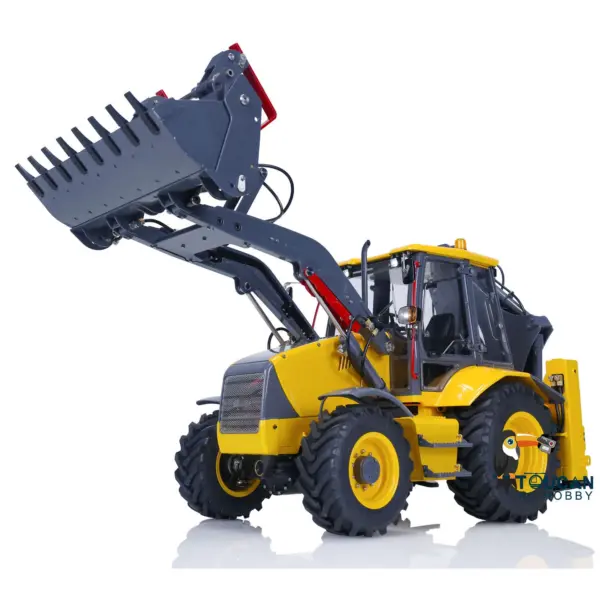 LESU BL71 Metal Hydraulic RC Backhoe Loader AOUE Excavator Light Sound 1/14 Scale Ready To Run Vehicle