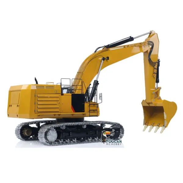 LESU 1/14 Metal RC Excavator 374F Remote Control Hydraulic Digger Model Construction Vehicle Protective Fences Hydraulic Quick Coupler Bucket Trailer Crusher Hammer DIY Parts Lights Motor