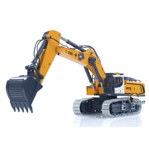 1/50 RC Excavator K970 Engineering Vehicle Remote Control Electric Lifting Digger Metal Bucket Tracks Light Sound RTR Battery
