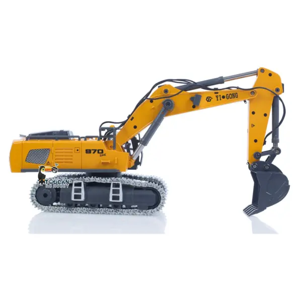 1/50 Plastic RC Excavator K970 Mini Electric Lifting Digger Toy RTR Metal Tracks Bucket N20S Motor Lights Sound Remote Control Battery Collectible