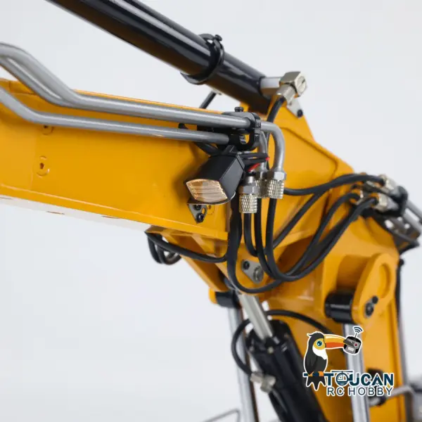 MTM 1/14 946-3 10CH RC Tracked Hydraulic Excavator 3 Arms Metal Diggers Assembled Painted Model Ripper Grab Bucket Toy ESC
