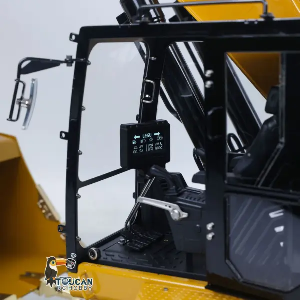 LESU 1/14 Metal RC Excavator 374F Remote Control Hydraulic Digger Model Construction Vehicle Protective Fences Hydraulic Quick Coupler Bucket Trailer Crusher Hammer DIY Parts Lights Motor