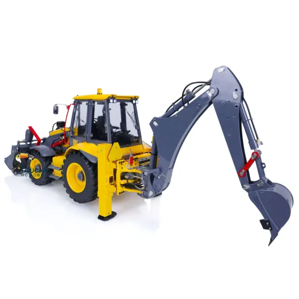 LESU BL71 Metal Hydraulic RC Backhoe Loader AOUE Excavator Light Sound 1/14 Scale Ready To Run Vehicle