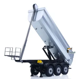 26.1Inches KABOLITE 1/14 Metal Radio Control Semi Trailer Dumper Electric Lifting for RC Tractor Truck 770S Light Support Leg