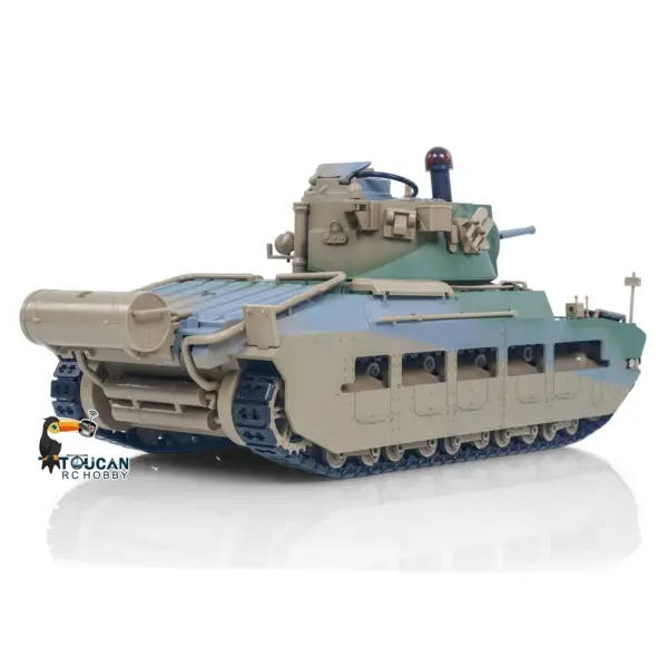 1/16 RC Tank Matilda III IV Tongde IR Turret Rotary 320 Degree Electric Remote Control Military Vehicle Metal Gearbox Road Wheel