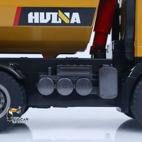 HUINA 1/14 Electric RC Dump Truck 573 Remote Control Tipper Model Vehicle Flowing Water Light Sound Effect 2.4G Radio Battery