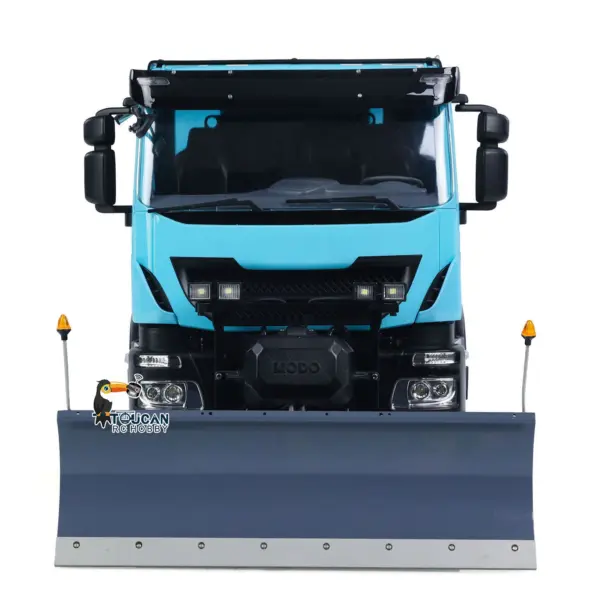 Metal 1/14 8x8 Hydraulic RC Dump Truck Remote Control Tipper Cars Assembled and Painted Snow Blade 2-speed Transmission
