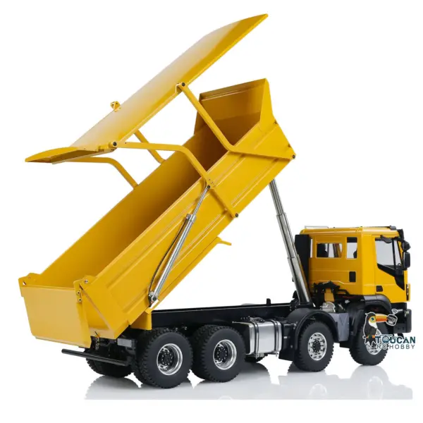 1/14 Metal 8x8 Hydraulic RC Tipper Truck Flip-over Cover Remote Control Dump Simulation Car PNP ESC Servo Motor