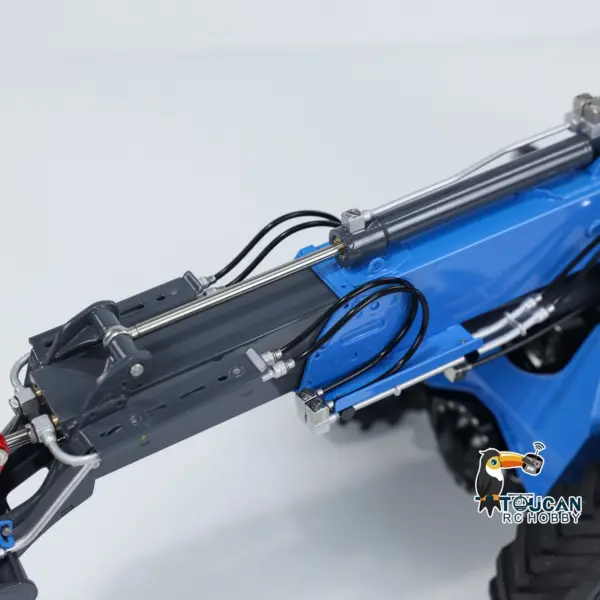 AT1050 LESU 1/14 4X4 Hydraulic RC Fork Truck Telescopic Arm Radio Control Loader Painted Assembled ST8 Radio System Vehicle Model