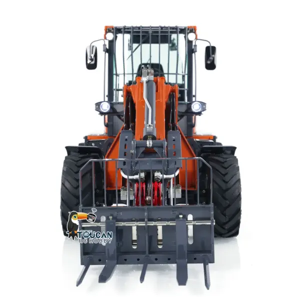 AT1050 LESU 1/14 4X4 Hydraulic RC Fork Truck Telescopic Arm Radio Control Loader Painted Assembled ST8 Radio System Vehicle Model