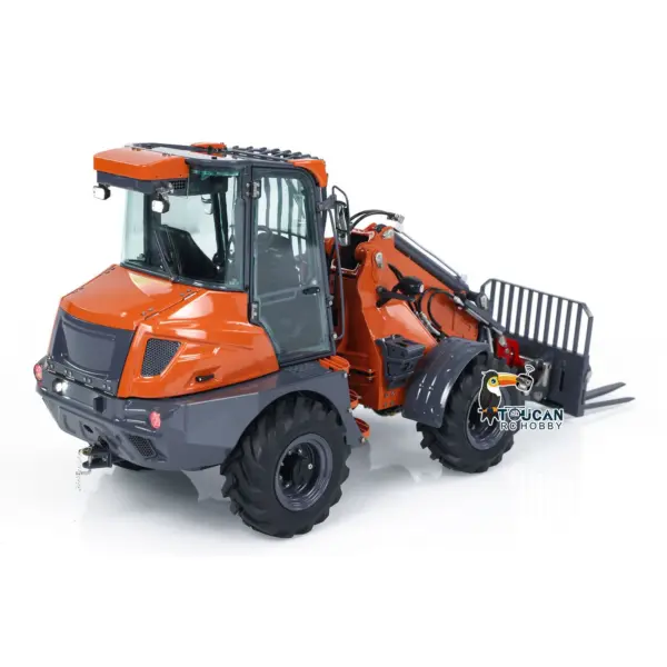 AT1050 LESU 1/14 4X4 Hydraulic RC Fork Truck Telescopic Arm Radio Control Loader Painted Assembled ST8 Radio System Vehicle Model
