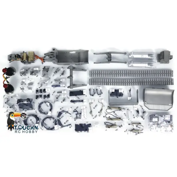 LESU 1/14 636 Hydraulic Construction Vehicles Radio Controlle Track Loader Light Sound Motor Metal Openable Closable Bucket