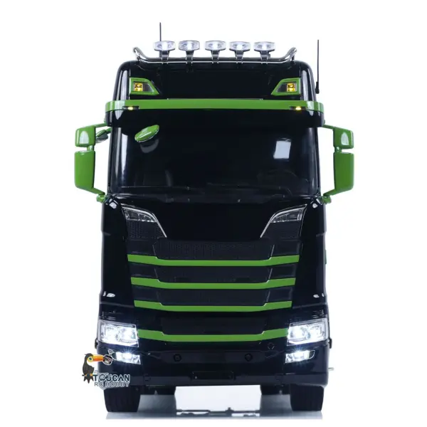1/14 6x6 Metal Hydraulic RC Dumper Car 770S G66 Radio Control Roll Off Full Dump Truck Standard Bucket Rear Axle Lifting 3-speed Transmission Light Sound FlySky ST8