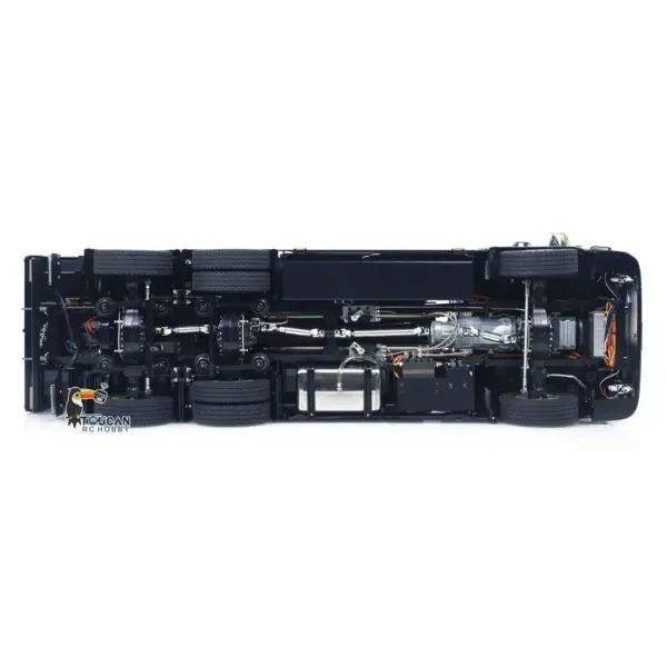 1/14 6x6 Metal Hydraulic RC Dumper Car 770S G66 Radio Control Roll Off Full Dump Truck Standard Bucket Rear Axle Lifting 3-speed Transmission Light Sound FlySky ST8