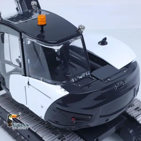 Metal LESU 1/14 RC Hydraulic Excavator MC15 CNC Shell 4 Arms Remote Control Digger 9CH Valves Dual Pumps Quick Released Coupler