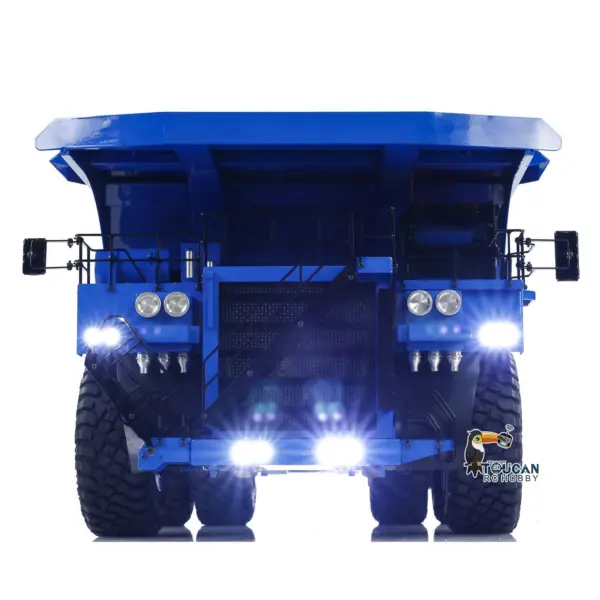 1/20 793D Radio Controlled Miner Truck Assembled Painted Metal Hydraulic System Dumper Car Model I6X Radio Warning Lights