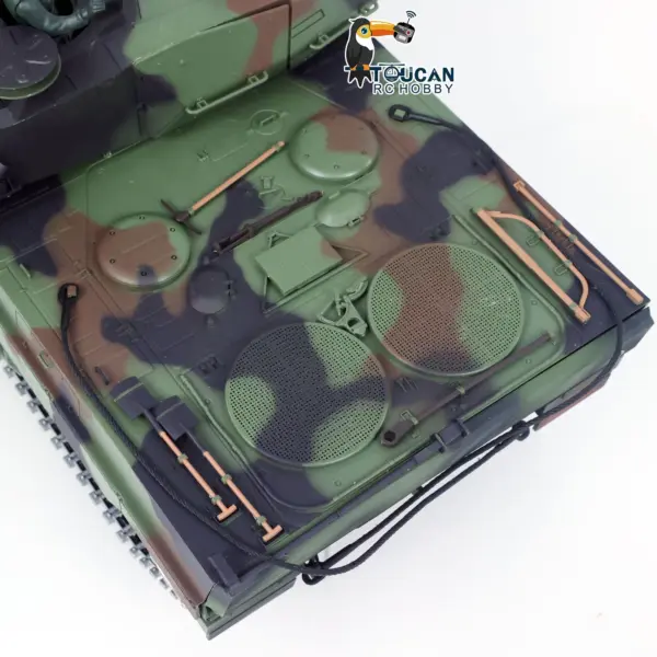 1/16 Remote Control Tank Model 3889 Leopard 2 A6 7.0 Mainboard Full Metal Chassis Gearbox IR Barrel Recoil Elevation 550 Motor