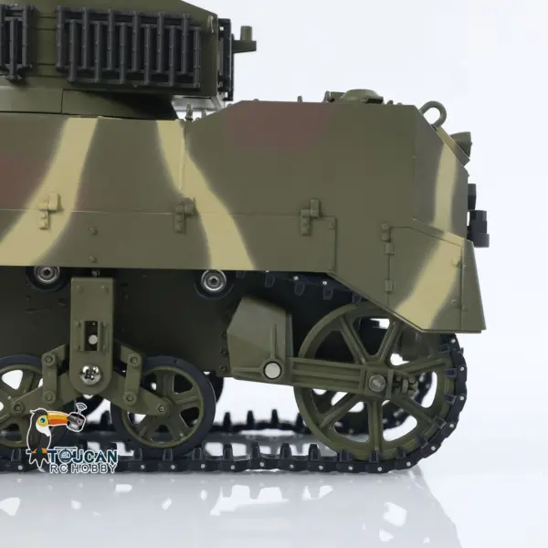 1/16 RC Tank US M5A1 Stuart VI Remote Control RTR Light Tank 360 Smoking Radio System Barrel Recoil Light Flash Two Battery