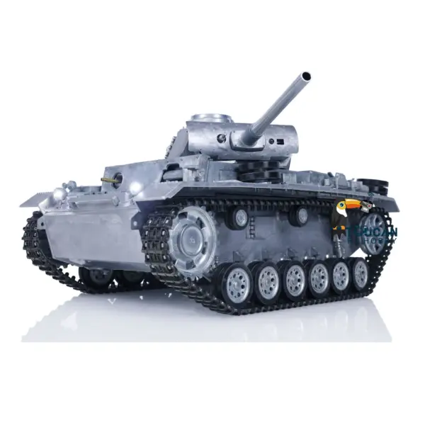 Mato 100% Metal 1/16 German Panzer III BB Shooting RTR Radio Control Tank Ready-To-Run 1223 2.4G Main Board Charger Receiver 360Degrees