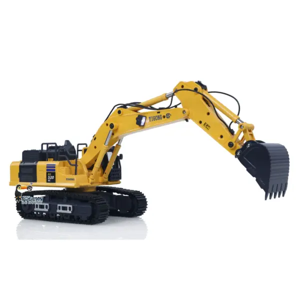 1/50 Mini Plastic RC Excavator Toy PC520 RTR Electric Lifting Wheel Digger N20S Motor Metal Track Bucket Lights Sound Radio Control Battery