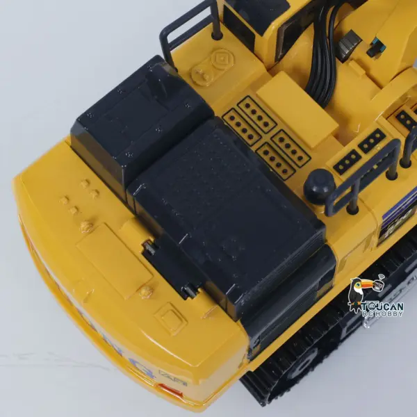 1/50 Mini Plastic RC Excavator Toy PC520 RTR Electric Lifting Wheel Digger N20S Motor Metal Track Bucket Lights Sound Radio Control Battery