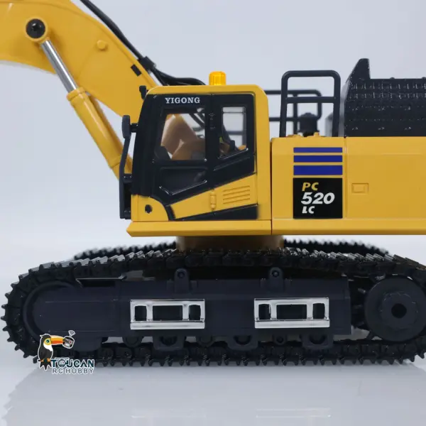 1/50 Mini Plastic RC Excavator Toy PC520 RTR Electric Lifting Wheel Digger N20S Motor Metal Track Bucket Lights Sound Radio Control Battery