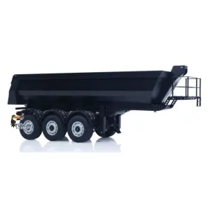 Kabolite 1/14 Metal Remote Control 3Axles Electric Lifting Semi Trailer Dumper for RC Tractor Truck 770S 100 Battery Charger