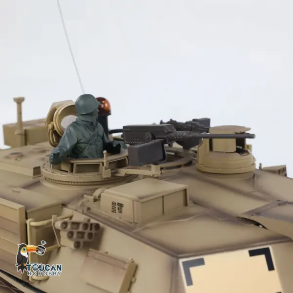 2.4Ghz Henglong 1:16 Scale 7.0 Plastic M1A2 Abrams Barrel Recoil RTR RC Tank 3918 Model 340 Turret Armored Vehicle
