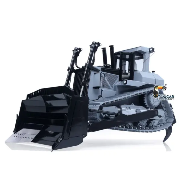 JDM-98 Ultra 1/14 Metal Hydraulic 4CH Valves Remote Control Bulldozer DXR2 Flysky ST8 Radio Sound System Light Pump ESC Motor