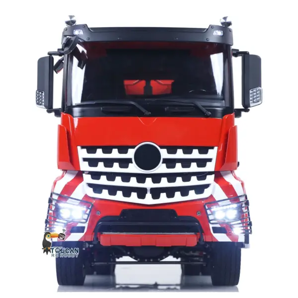 Metal 1/14 RC Hydraulic Dumper 8x8 Roll Off Dump Truck 3363 Emulated Vehicle Model Rear Axle Steering 3-speed I6S Remote Control