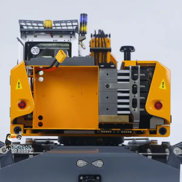 CUT Model 1/14 Remote Control Hydraulic Wheeled Excavator 3Arms LR914 8CH Valve Metal RC Digger Flysky PL18EV Lite Radio RTR