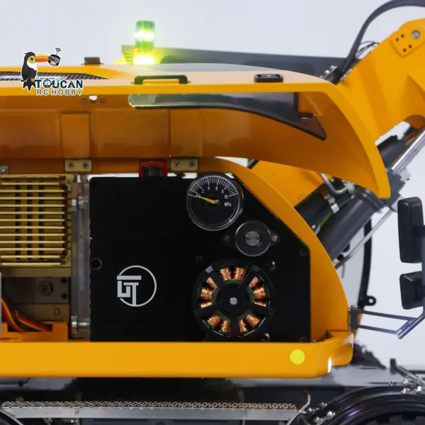 1/14 RC Hydraulic Wheeled Excavator LR914 8-ways Valve RTR Metal Remote Control 4*4 Digger Model Axle Lock Flysky PL18EV Lite