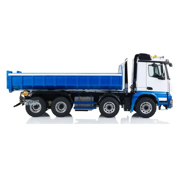 LESU 1/14 8x8 3348 Hydraulic RC Dump Truck RTR Remote Control Roll Off Dumper Simulation Vehicle Model 2-Speed Differential Lock