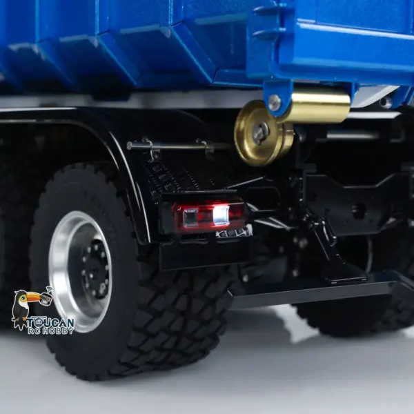 LESU 1/14 8x8 3348 Hydraulic RC Dump Truck RTR Remote Control Roll Off Dumper Simulation Vehicle Model 2-Speed Differential Lock