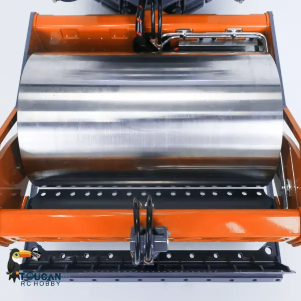 1/14 LESU Aoue-H13i RC Hydraulic Road Roller Orange Electric Assembled Engineering Metal Vehicle Sound Light System PL18EVLite