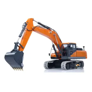 LESU 90% Metal 1/14 RC Hydraulic Digger Aoue DX350LC Remote Control Excavator Finished Model 3CH Valve Relief Valve 4MPA Pump