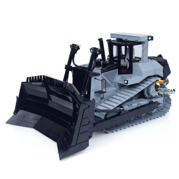 1:14 Metal Remote Control Hydraulic Bulldozer JDM-98 Ultra RC Heavy Machine Model Light System Flysky ST8 Radio Sound Battery