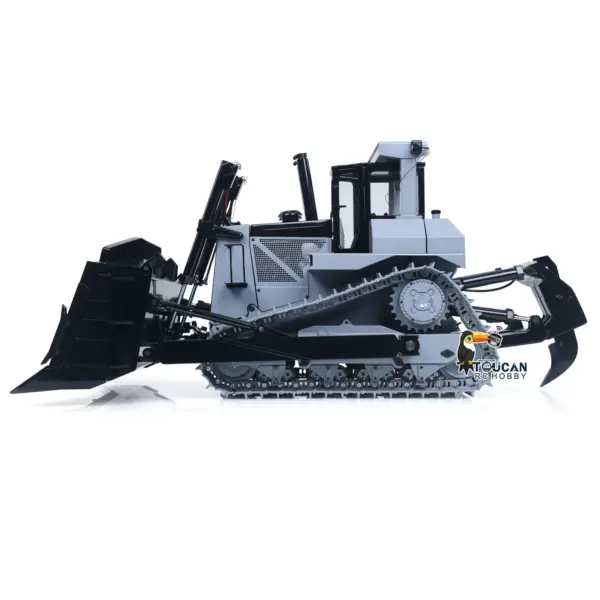 1:14 Metal Remote Control Hydraulic Bulldozer JDM-98 Ultra RC Heavy Machine Model Light System Flysky ST8 Radio Sound Battery