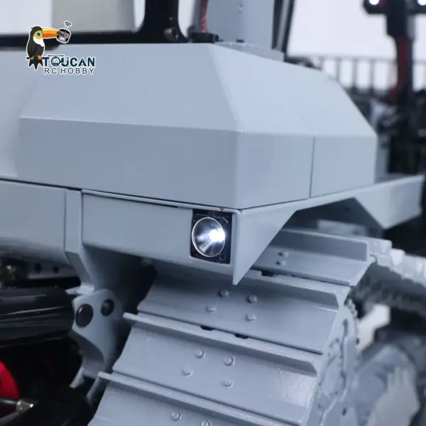 JDM-98 Ultra 1/14 Metal Hydraulic 4CH Valves Remote Control Bulldozer DXR2 Flysky ST8 Radio Sound System Light Pump ESC Motor
